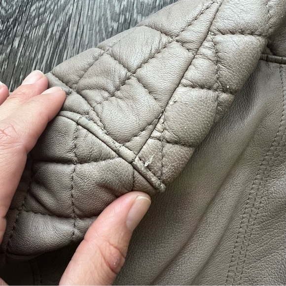 Leather Jacket 100% leather. 3/4 sleeves. Made in Italy. XS. Nude color - Picture 13 of 13